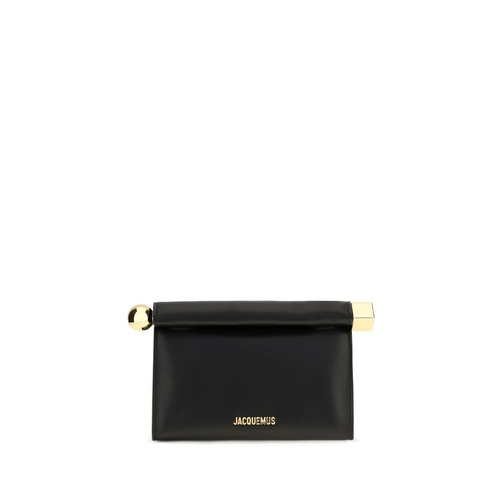 Jacquemus Black Lambskin Clutch Bag