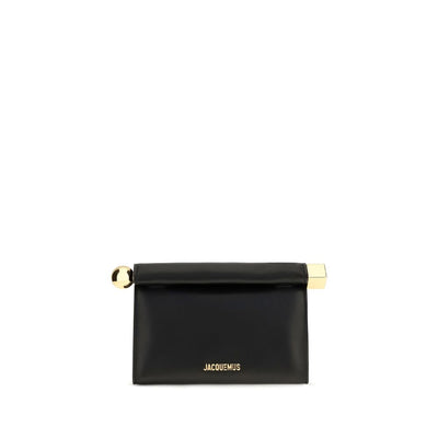 Jacquemus Black Lambskin Clutch Bag