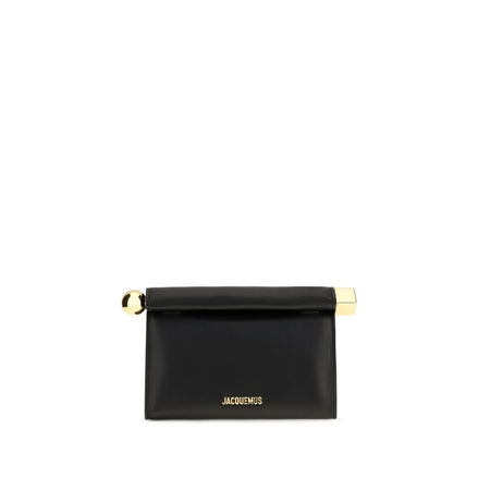 Jacquemus Black Lambskin Clutch Bag