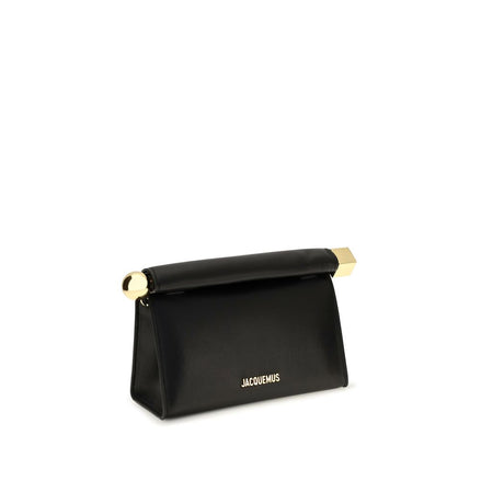 Jacquemus Black Lambskin Clutch Bag