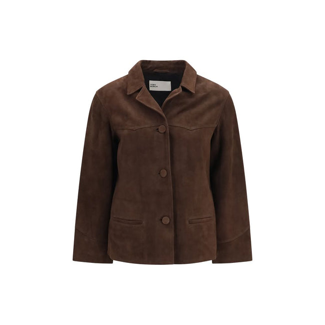 Tory Burch Brown Goatskin Leather Jacket
