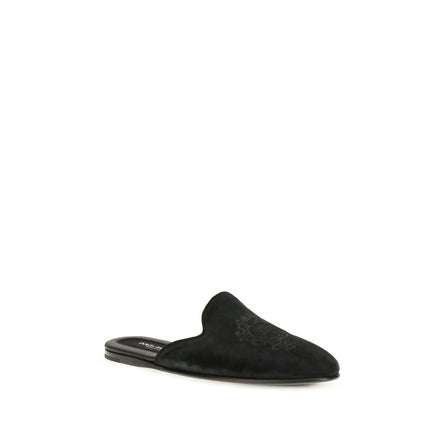 Dolce & Gabbana Black Leather Mules
