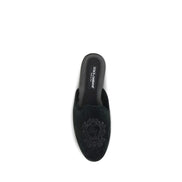 Dolce & Gabbana Black Leather Mules