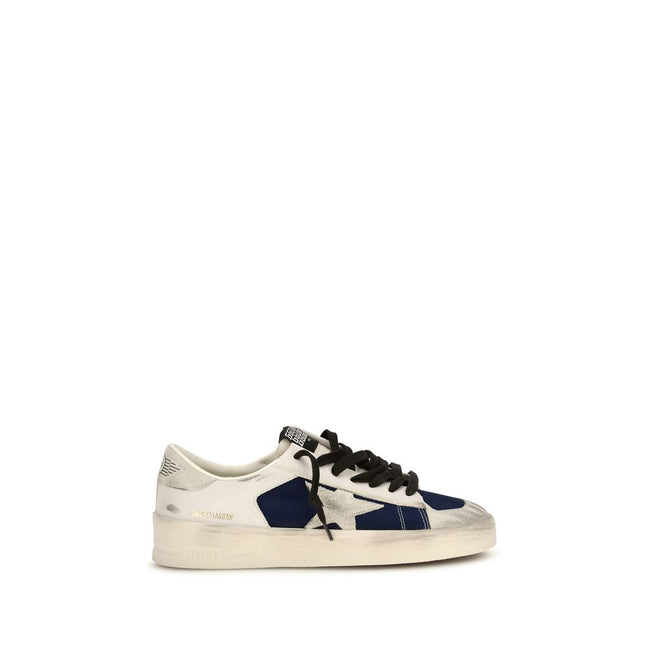 Golden Goose Gray Leather Low Top Sneakers