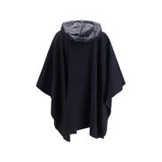 Moncler Blue Wool Cape