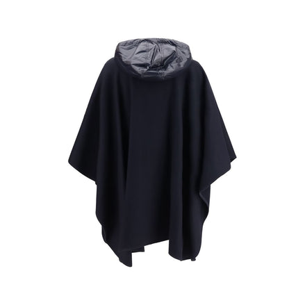 Moncler Blue Wool Cape
