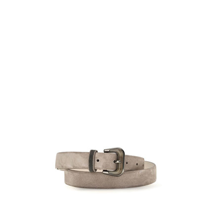 Brunello Cucinelli Beige Suede Belt