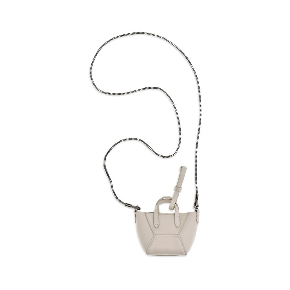 Brunello Cucinelli Beige Leather Shoulder Bag