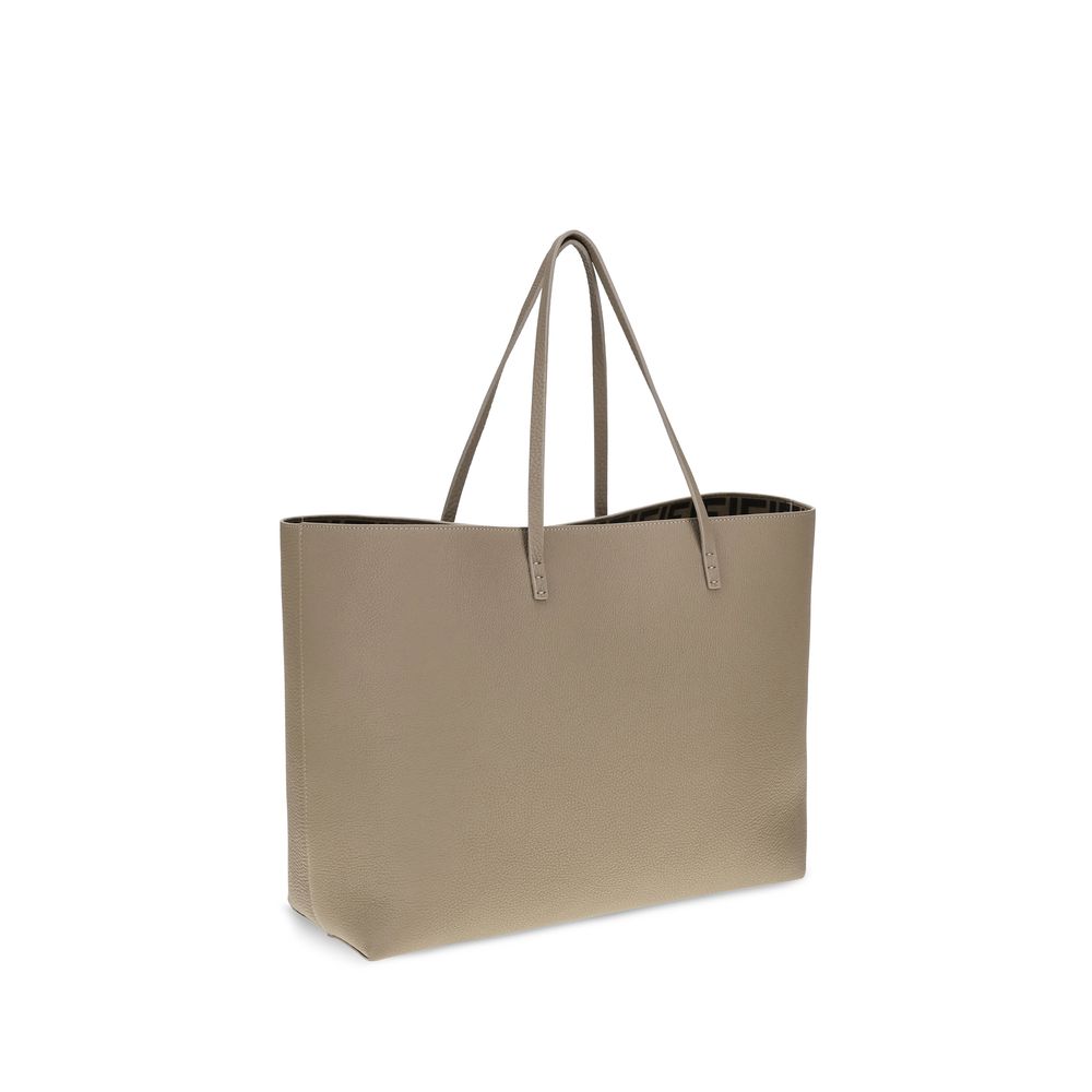 Fendi Beige Calf Leather Bos Taurus Shoulder Bag