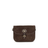Valentino Garavani Brown Suede Shoulder Bag