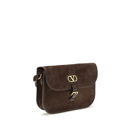 Valentino Garavani Brown Suede Shoulder Bag