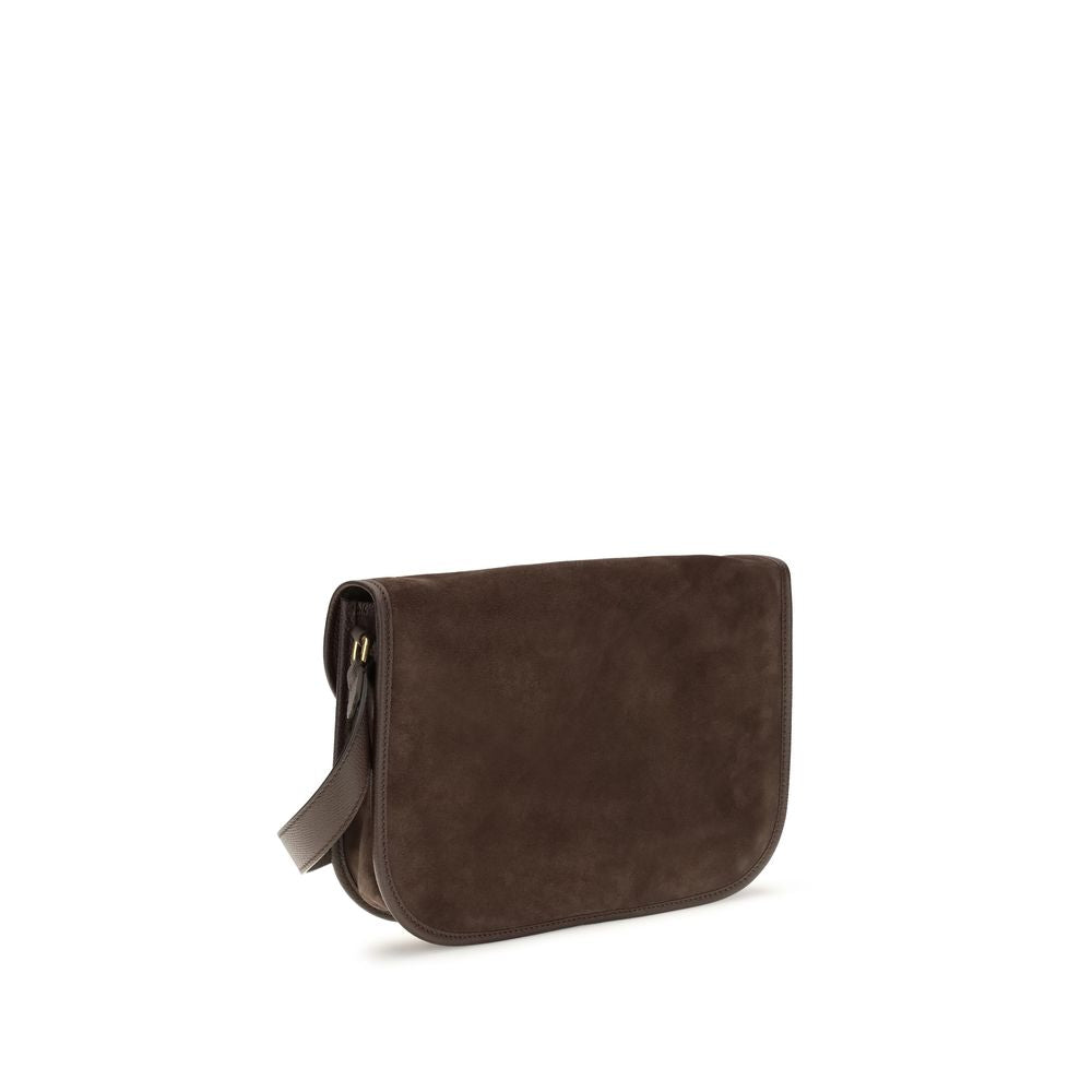 Valentino Garavani Brown Suede Shoulder Bag