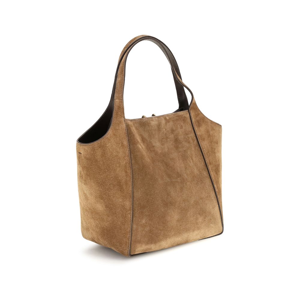 Brunello Cucinelli Beige Suede Bucket Bag