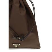 Prada Brown Polyamide Clutch Bag