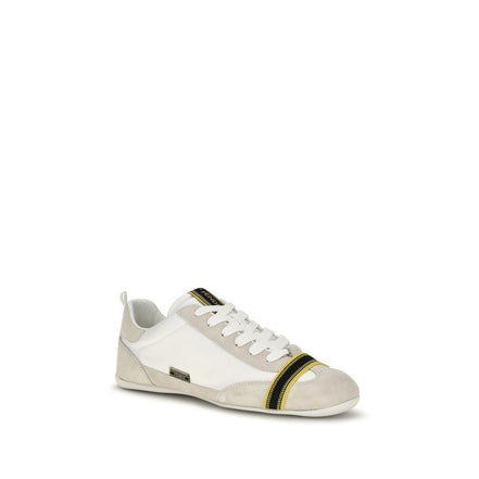 Fendi Gray Leather Athletic Sneakers