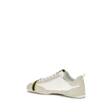 Fendi Gray Leather Athletic Sneakers