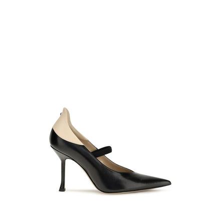 Fendi Black Leather High Heel Pumps
