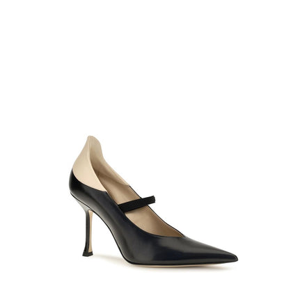 Fendi Black Leather High Heel Pumps