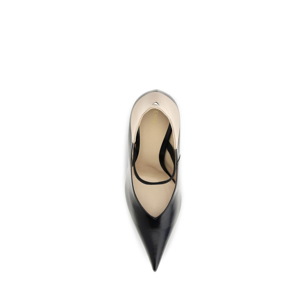 Fendi Black Leather High Heel Pumps