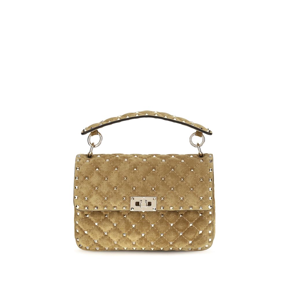 Valentino Garavani Beige Suede Shoulder Bag