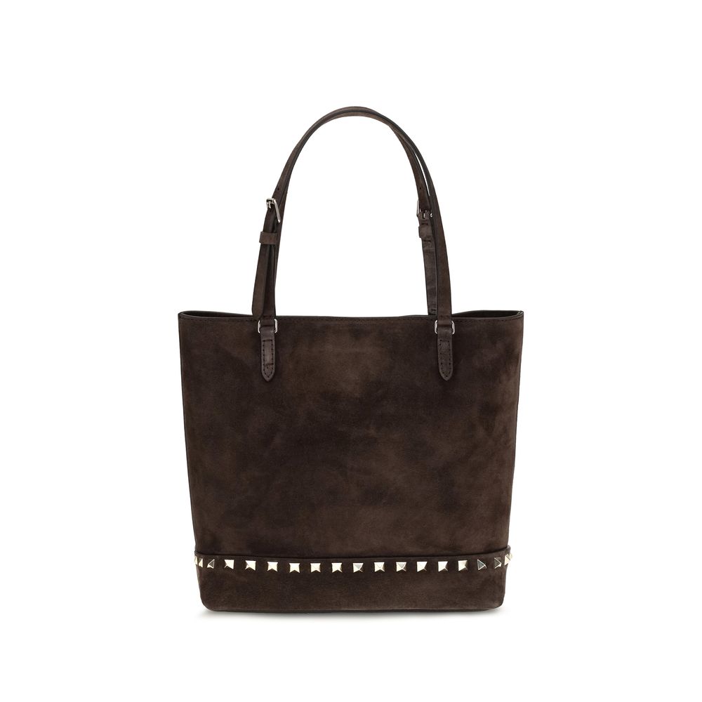 Valentino Garavani Brown Suede Shoulder Bag