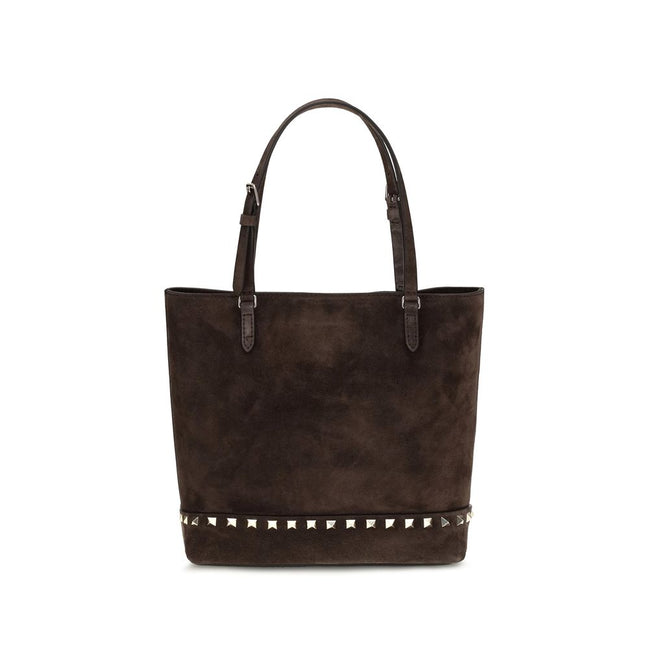 Valentino Garavani Brown Suede Shoulder Bag