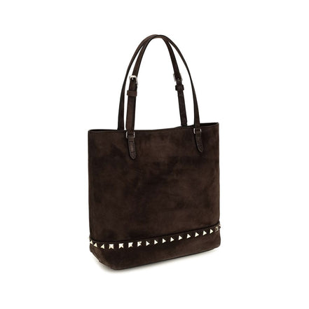 Valentino Garavani Brown Suede Shoulder Bag