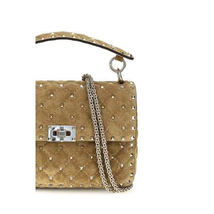 Valentino Garavani Beige Suede Shoulder Bag