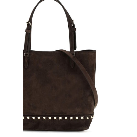 Valentino Garavani Brown Suede Shoulder Bag
