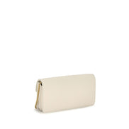Valentino Garavani White Leather Chain Wallet
