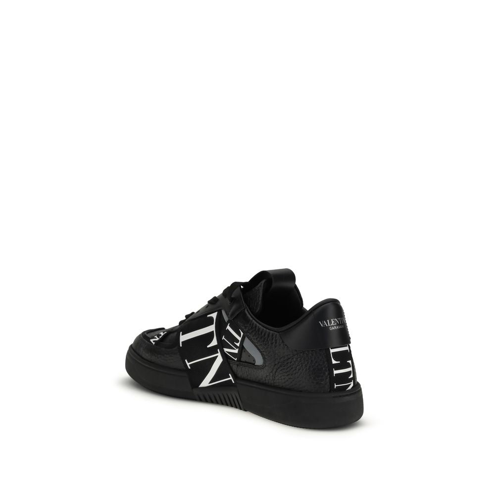 Valentino Garavani Black Leather Athletic Sneakers
