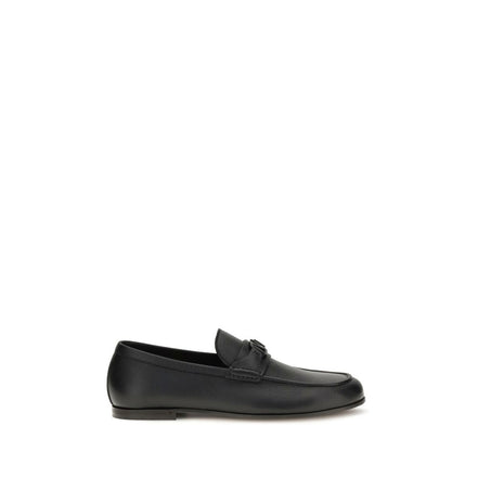 Valentino Garavani Black Deer Slip-On Loafers
