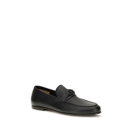 Valentino Garavani Black Deer Slip-On Loafers