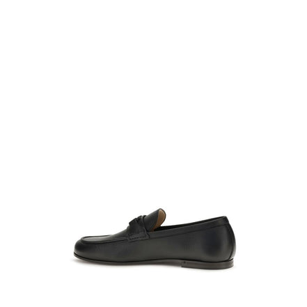 Valentino Garavani Black Deer Slip-On Loafers