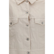 Brunello Cucinelli White Cotton Denim Jacket