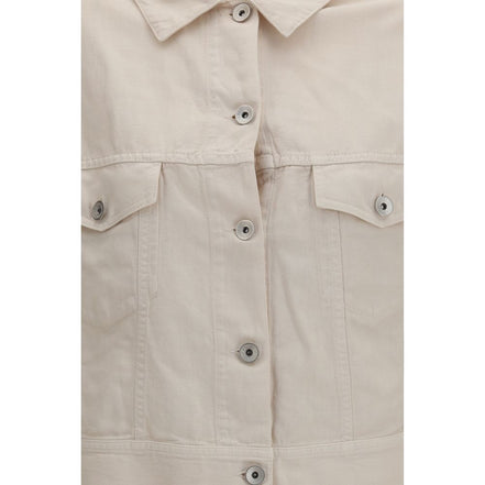 Brunello Cucinelli White Cotton Denim Jacket
