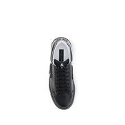 Philipp Plein Black Leather Athletic Sneakers