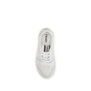 Fendi White Leather Athletic Sneakers