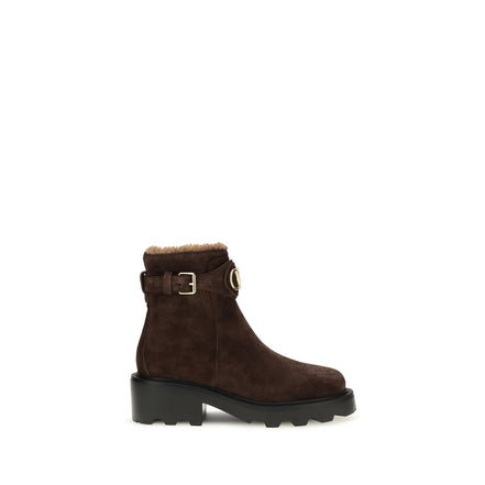 Valentino Garavani Brown Leather Ankle Boots
