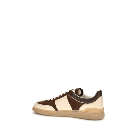 Valentino Garavani Brown Suede Leather Athletic Sneakers