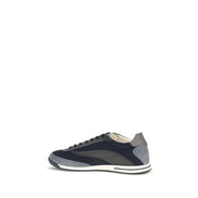 Brunello Cucinelli Blue Suede Leather Athletic Sneakers