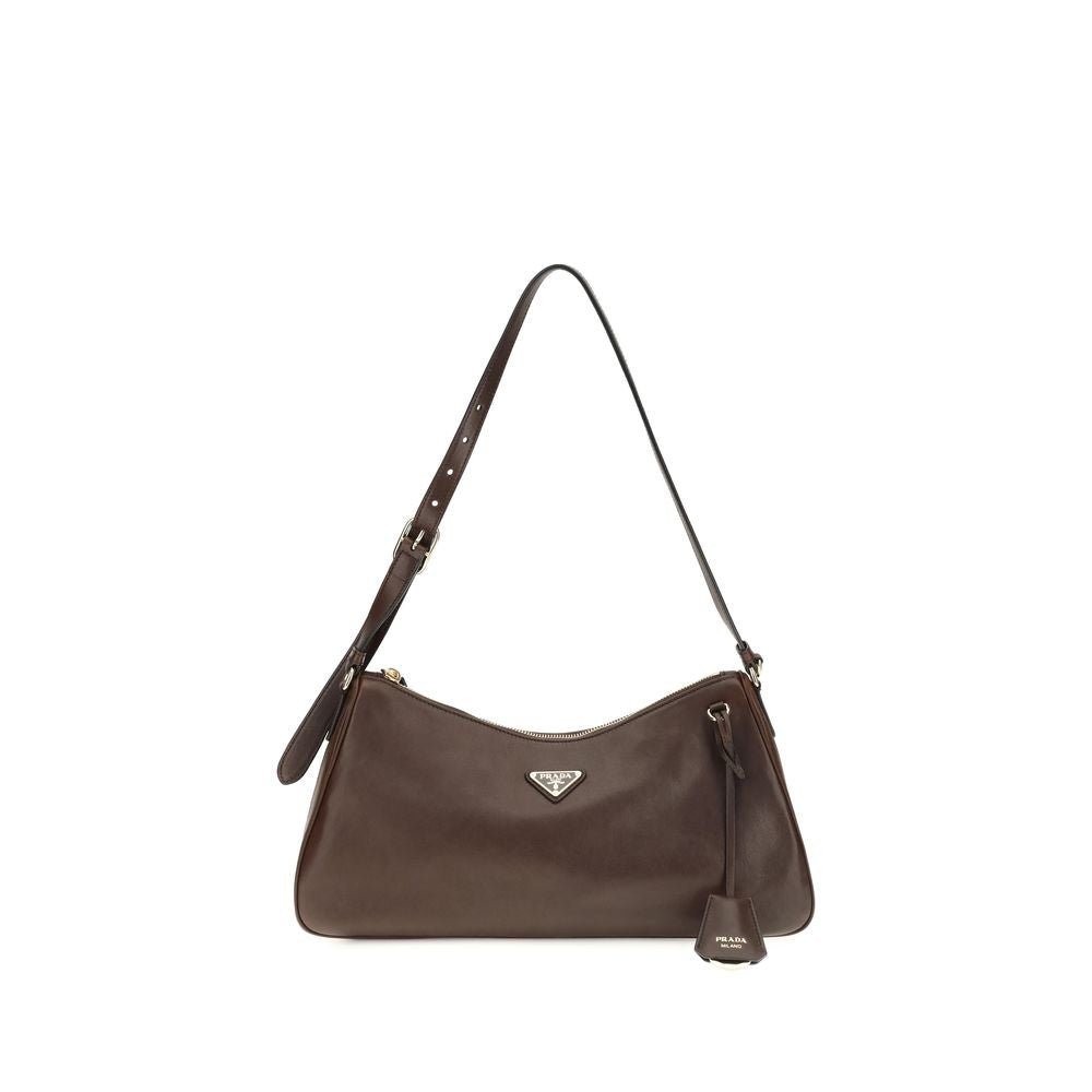 Prada Brown Leather Shoulder Bag