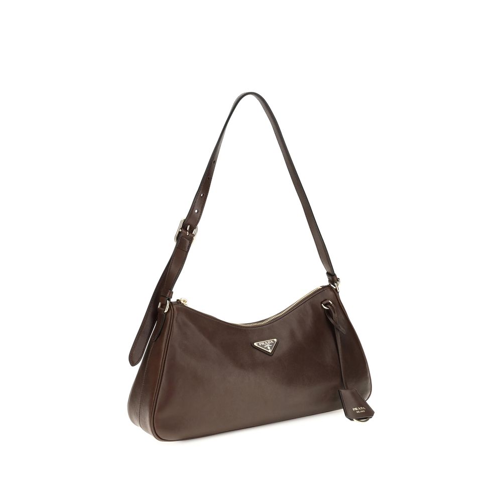 Prada Brown Leather Shoulder Bag