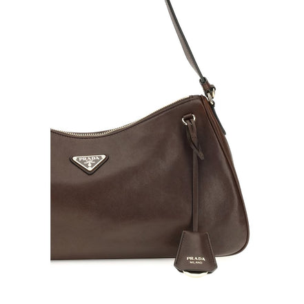 Prada Brown Leather Shoulder Bag