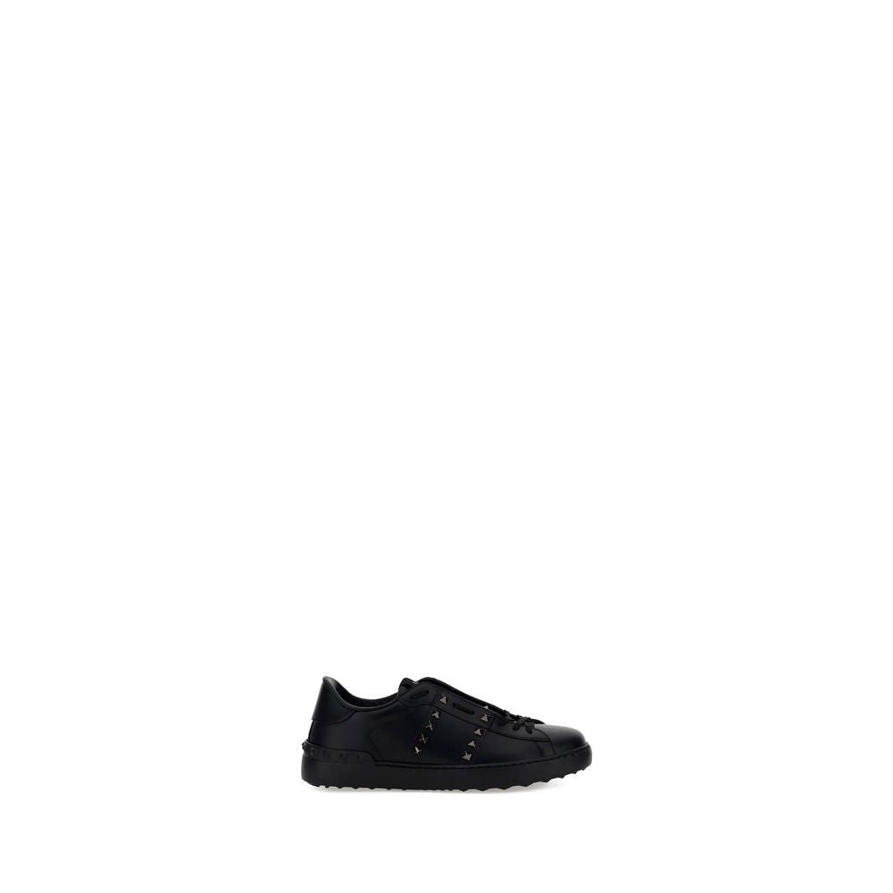 Valentino Garavani Black Leather Athletic Sneakers