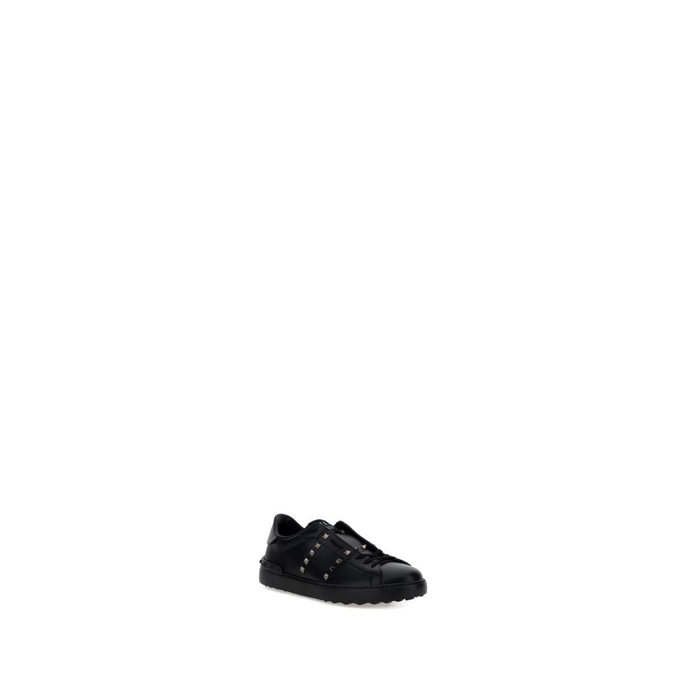 Valentino Garavani Black Leather Athletic Sneakers