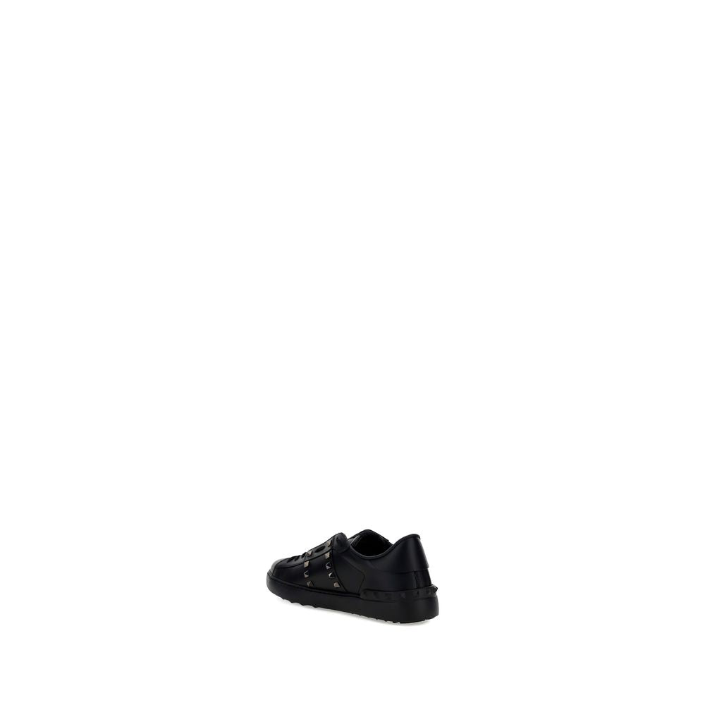 Valentino Garavani Black Leather Athletic Sneakers
