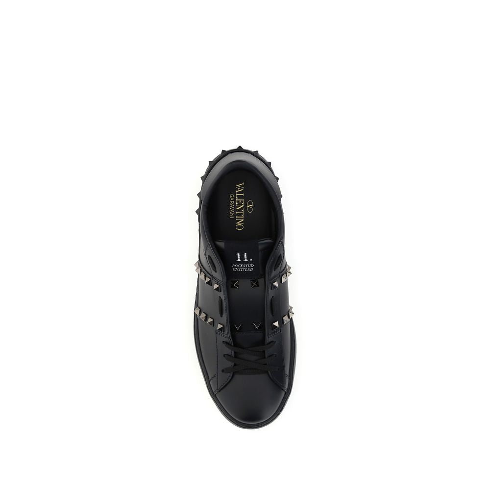 Valentino Garavani Black Leather Athletic Sneakers