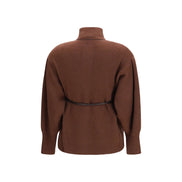 Brunello Cucinelli Brown Wool Cardigan