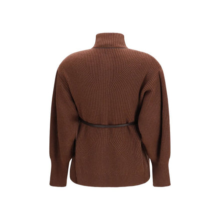 Brunello Cucinelli Brown Wool Cardigan
